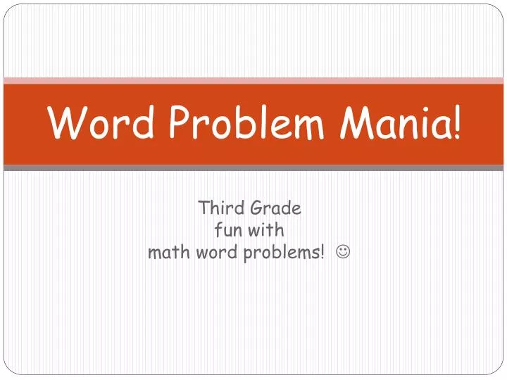 word problem mania