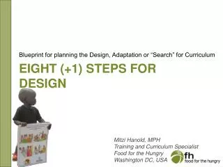 Eight (+1) steps for design