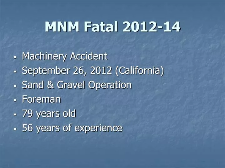 mnm fatal 2012 14