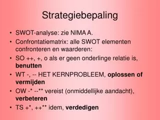 strategiebepaling