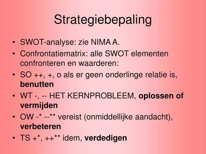 strategiebepaling