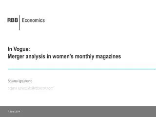 In Vogue: Merger analysis in women’s monthly magazines