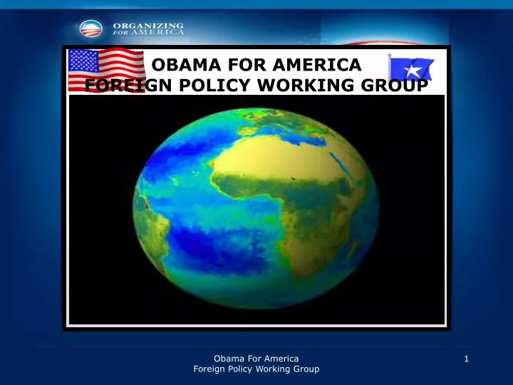 obama for america foreign policy working group