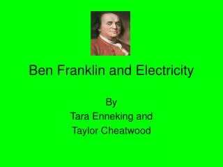 ben franklin and electricity