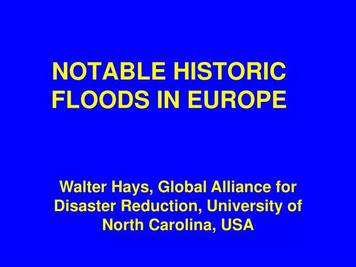 notable historic floods in europe