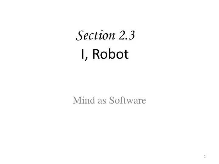 section 2 3 i robot