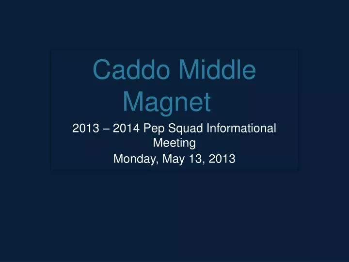 caddo middle magnet