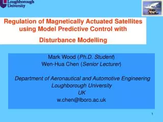 Regulation of Magnetically Actuated Satellites using Model Predictive Control with Disturbance Modelling