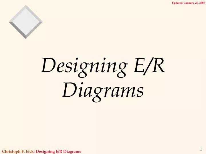 designing e r diagrams