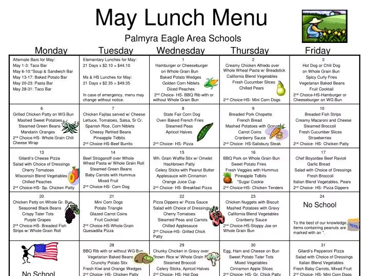 may lunch menu