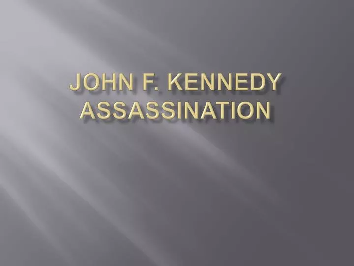 john f kennedy assassination