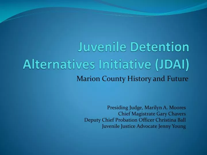 juvenile detention alternatives initiative jdai