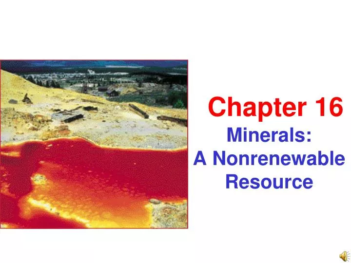 minerals a nonrenewable resource