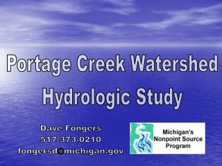 Portage Creek Watershed Hydrologic Study
