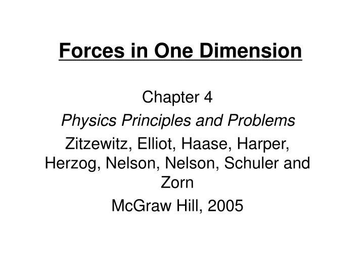 forces in one dimension