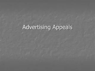 Advertising Appeals