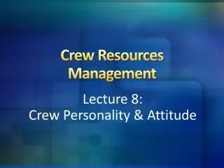 Crew Resources Management