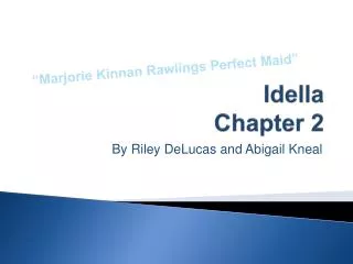Idella Chapter 2