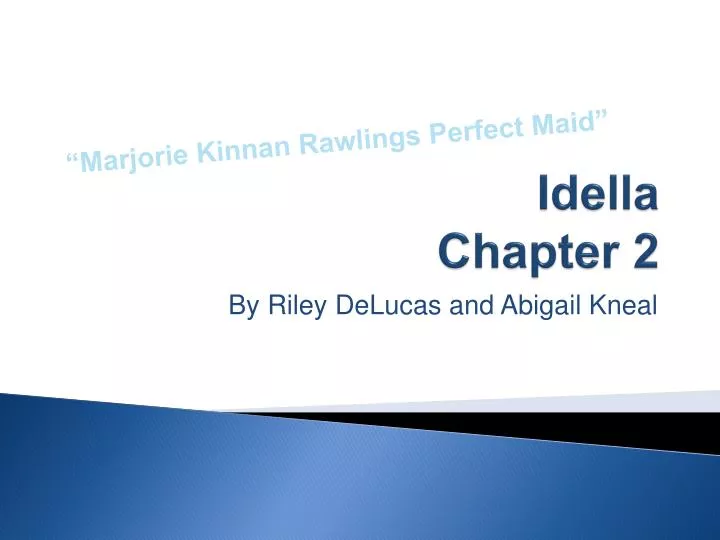 idella chapter 2
