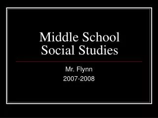 Middle School Social Studies