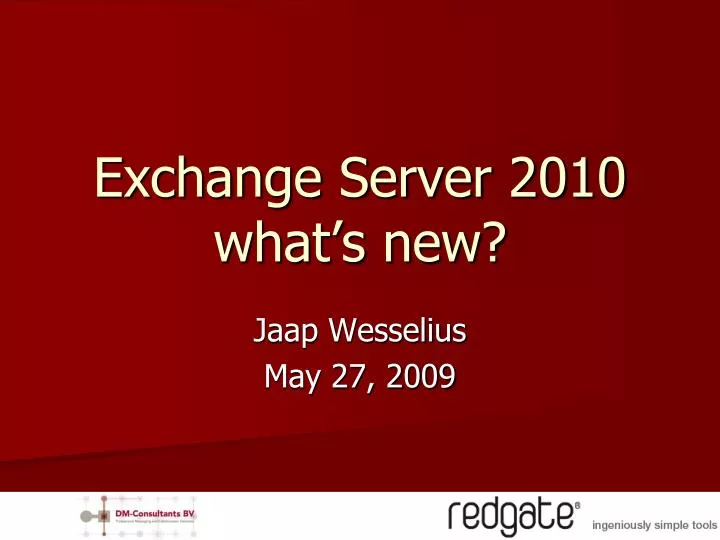 exchange server 2010 what s new