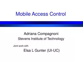 Mobile Access Control