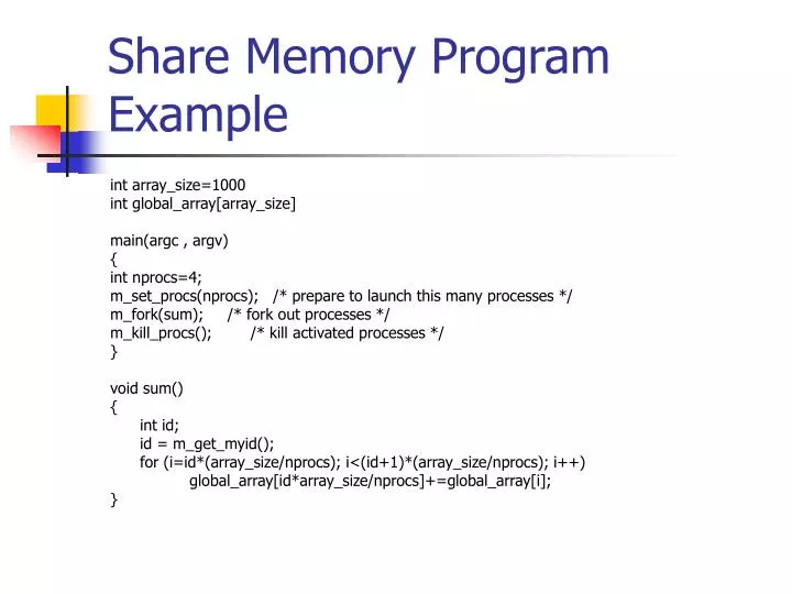 share memory program example