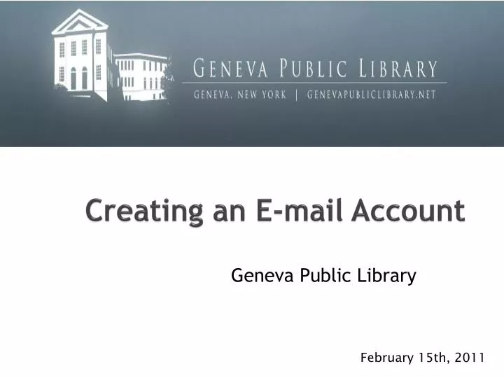 creating an e mail account