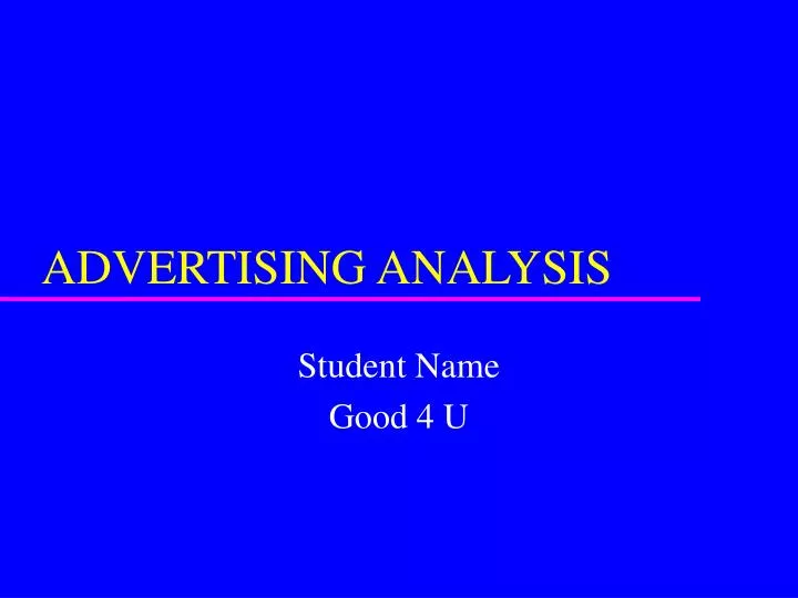 advertising analysis