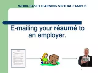 E-mailing your résumé to an employer.