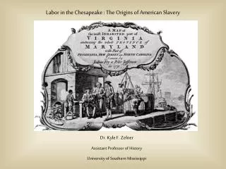 Labor in the Chesapeake : The Origins of American Slavery