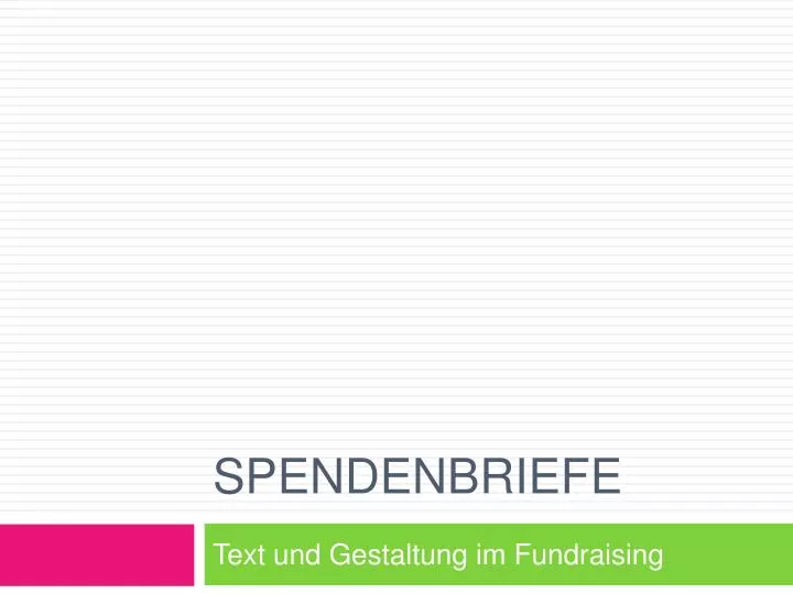 spendenbriefe