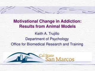 Motivational Change in Addiction: Results from Animal Models