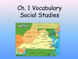 Ch. 1 Vocabulary Social Studies