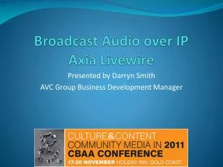 Broadcast Audio over IP Axia Livewire
