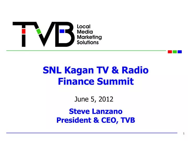 snl kagan tv radio finance summit