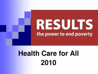 Health Care for All 2010
