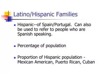 Latino/Hispanic Families