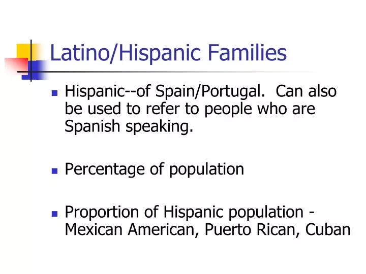 latino hispanic families