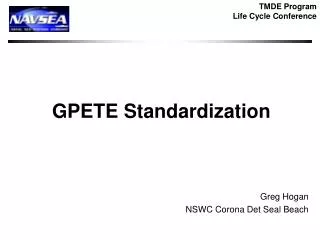 GPETE Standardization