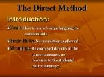 The Direct Method - slide 1
