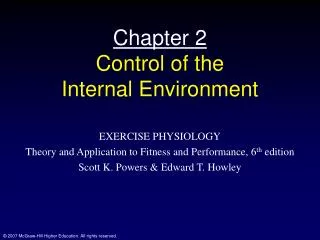 Chapter 2 Control of the Internal Environment