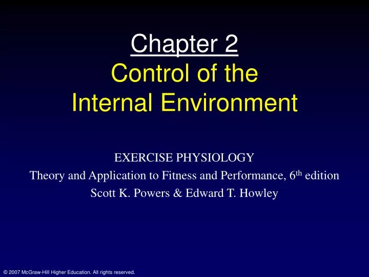 chapter 2 control of the internal environment
