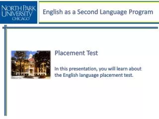 English as a Second Language Program