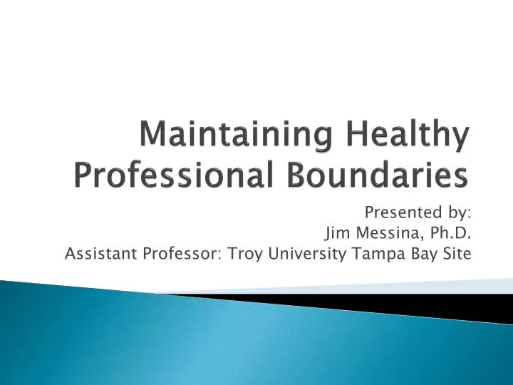 maintaining healthy professional boundaries