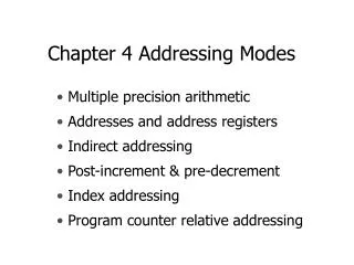 Chapter 4 Addressing Modes