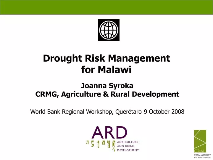 drought risk management for malawi