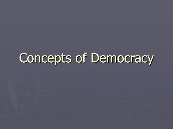 concepts of democracy