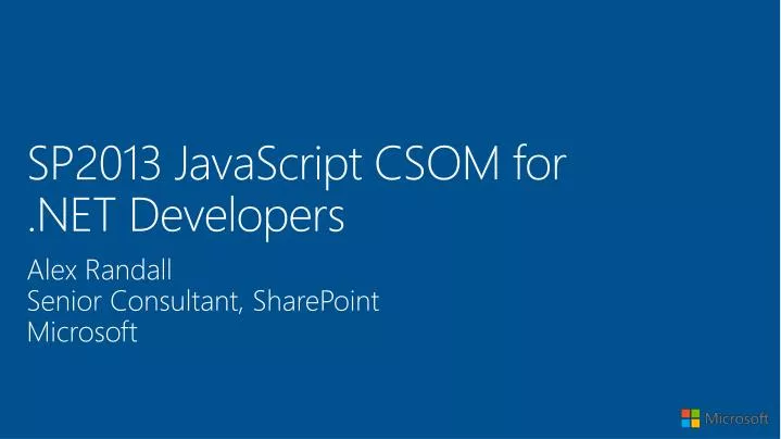 sp2013 javascript csom for net developers