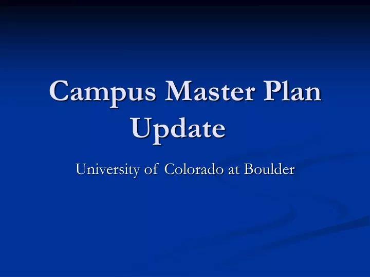 campus master plan update